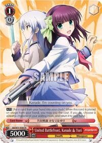 United Battlefront, Kanade & Yuri - Angel Beats! Re:Edit - Weiss Schwarz card