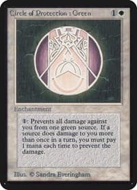Circle of Protection: Green - Alpha Edition - Magic: The Gathering card