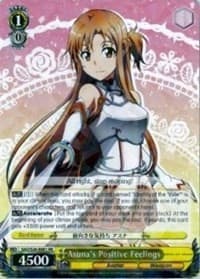 Asuna's Positive Feelings - Sword Art Online Vol.2 - Weiss Schwarz card