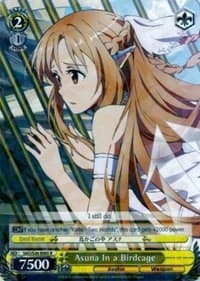 Asuna In a Birdcage - Sword Art Online Vol.2 - Weiss Schwarz card