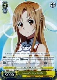 Asuna's Coy Smile - Sword Art Online Vol.2 - Weiss Schwarz card