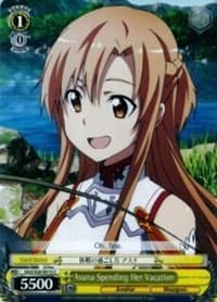 Asuna Spending Her Vacation - Sword Art Online Vol.2 - Weiss Schwarz card