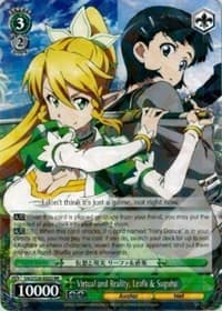 Virtual and Reality, Leafa & Suguha - Sword Art Online Vol.2 - Weiss Schwarz card