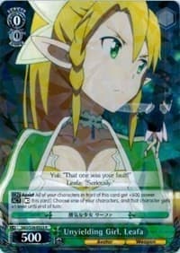 Unyielding Girl, Leafa - Sword Art Online Vol.2 - Weiss Schwarz card