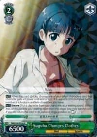 Suguha Changes Clothes - Sword Art Online Vol.2 - Weiss Schwarz card
