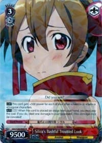 Silica's Bashful Troubled Look - Sword Art Online Vol.2 - Weiss Schwarz card