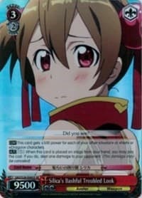 Silica's Bashful Troubled Look (SR) - Sword Art Online Vol.2 - Weiss Schwarz card