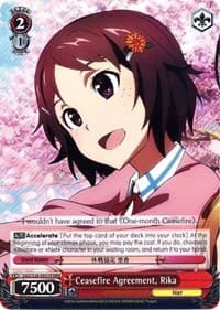 Ceasefire Agreement, Rika (RRR) - Sword Art Online Vol.2 - Weiss Schwarz card