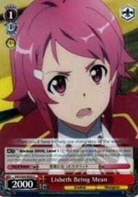 Lisbeth Being Mean - Sword Art Online Vol.2 - Weiss Schwarz card