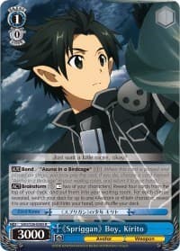 Spriggan Boy, Kirito - Sword Art Online Vol.2 - Weiss Schwarz card