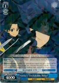 Kirito's Unshakable Belief - Sword Art Online Vol.2 - Weiss Schwarz card