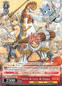 Natsu & Lucy & Happy - Fairy Tail ver.E - Weiss Schwarz card