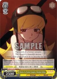 Wreck of a Former Vampire, Shinobu Oshino - BAKEMONOGATARI - Weiss Schwarz card