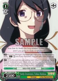 Family Circumstance, Tsubasa Hanekawa - BAKEMONOGATARI - Weiss Schwarz card