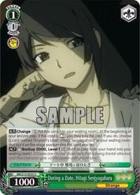 During a Date, Hitagi Senjyogahara - BAKEMONOGATARI - Weiss Schwarz card