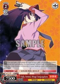 Fully Armed, Hitagi Senjyogahara - BAKEMONOGATARI - Weiss Schwarz card