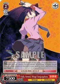 Fully Armed, Hitagi Senjyogahara (SR) - BAKEMONOGATARI - Weiss Schwarz card