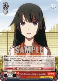 Honest Feelings, Hitagi Senjyogahara - BAKEMONOGATARI - Weiss Schwarz card
