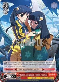 Karen Araragi & Tsukihi Araragi - BAKEMONOGATARI - Weiss Schwarz card