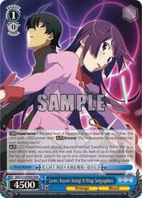 Lovers, Koyomi Araragi & Hitagi Senjyogahara (RRR) - BAKEMONOGATARI - Weiss Schwarz card