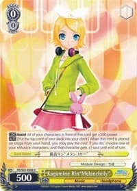 Kagamine Rin"Melancholy" - Hatsune Miku -Project DIVA- f - Weiss Schwarz card