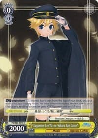 Kagamine Len"Ni-no-Sakura Fan Dance" - Hatsune Miku -Project DIVA- f - Weiss Schwarz card