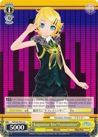 Kagamine Rin"Transmitter" - Hatsune Miku -Project DIVA- f - Weiss Schwarz card