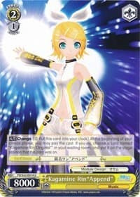 Kagamine Rin"Append" - Hatsune Miku -Project DIVA- f - Weiss Schwarz card