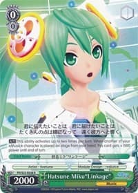 Hatsune Miku"Linkage" - Hatsune Miku -Project DIVA- f - Weiss Schwarz card