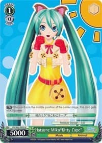 Hatsune Miku"Kitty Cape" - Hatsune Miku -Project DIVA- f - Weiss Schwarz card