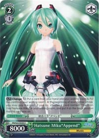 Hatsune Miku"Append" - Hatsune Miku -Project DIVA- f - Weiss Schwarz card