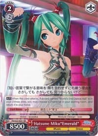 Hatsune Miku"Emerald" - Hatsune Miku -Project DIVA- f - Weiss Schwarz card