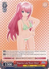 Megurine Luka"Resort Bikini" - Hatsune Miku -Project DIVA- f - Weiss Schwarz card
