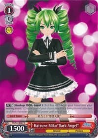 Hatsune Miku"Dark Angel" - Hatsune Miku -Project DIVA- f - Weiss Schwarz card