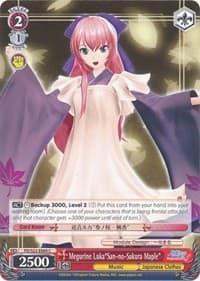 Megurine Luka"San-no-Sakura Maple" - Hatsune Miku -Project DIVA- f - Weiss Schwarz card