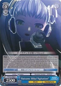 Hatsune Miku"Agitation" - Hatsune Miku -Project DIVA- f - Weiss Schwarz card