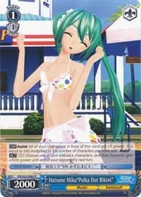 Hatsune Miku"Polka Dot Bikini" - Hatsune Miku -Project DIVA- f - Weiss Schwarz card