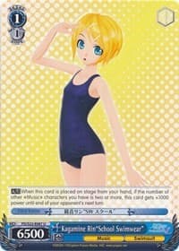 Kagamine Rin"School Swimwear" - Hatsune Miku -Project DIVA- f - Weiss Schwarz card