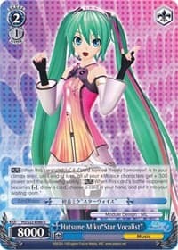 Hatsune Miku"Star Vocalist" - Hatsune Miku -Project DIVA- f - Weiss Schwarz card