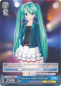 Hatsune Miku"Solitude" - Hatsune Miku -Project DIVA- f - Weiss Schwarz card