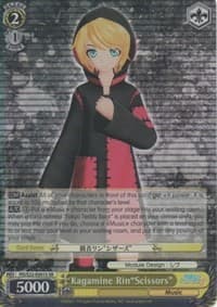Kagamine Rin"Scissors" (SR) - Hatsune Miku -Project DIVA- f - Weiss Schwarz card