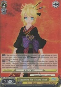 Kagamine Rin"Sakura Moon" (SR) - Hatsune Miku -Project DIVA- f - Weiss Schwarz card