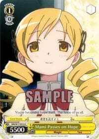 Mami Passes on Hope - Puella Magi Madoka Magica - Weiss Schwarz card