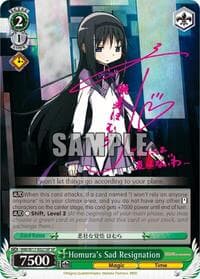 Homura's Sad Resignation (SP) - Puella Magi Madoka Magica - Weiss Schwarz card