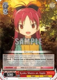 Kyoko Shares an Apple - Puella Magi Madoka Magica - Weiss Schwarz card