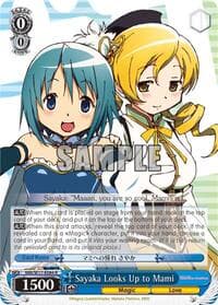 Sayaka Looks Up to Mami - Puella Magi Madoka Magica - Weiss Schwarz card