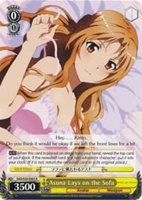 Asuna Lays on the Sofa - Sword Art Online - Weiss Schwarz card