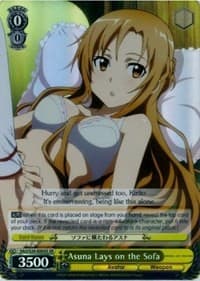 Asuna Lays on the Sofa (SR) - Sword Art Online - Weiss Schwarz card