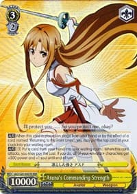 Asuna's Commanding Strength (RRR) - Sword Art Online - Weiss Schwarz card