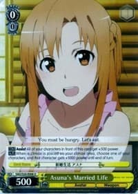 Asuna's Married Life - Sword Art Online - Weiss Schwarz card